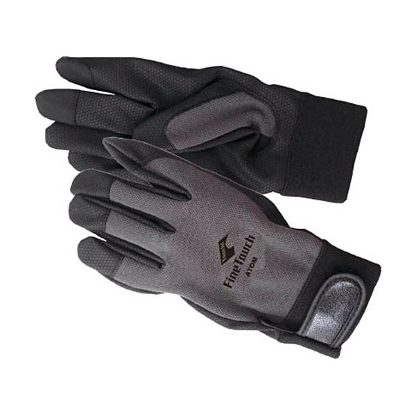 (まとめ) アトム ファインタッチ グレー M 2027G-M 1双 【×10セット】 (代引不可)