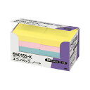 (まとめ) 3M ポスト・イット エコノパック強粘着ノート 50×50mm 4色 6501SS-K 1パック(10冊) 【×5セット】 (代引不可)