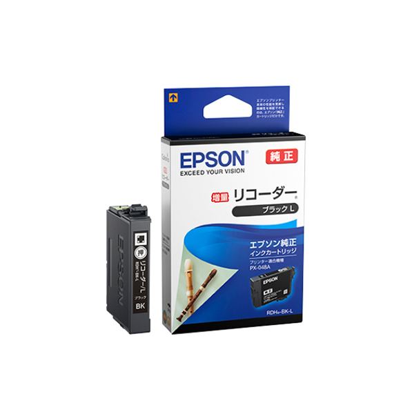 (まとめ) エプソン インクカートリッジ リコーダーブラック増量 RDH-BK-L 1個 【×10セット】 (代引不可)