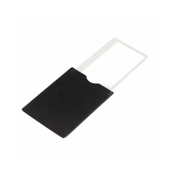 (まとめ) ケンコー・トキナー 極薄シートルーペ3倍 カード型 極薄カード型拡大鏡 ケース一体型ストッパー付き ホワイト KEN403570 【×5セット】 (...