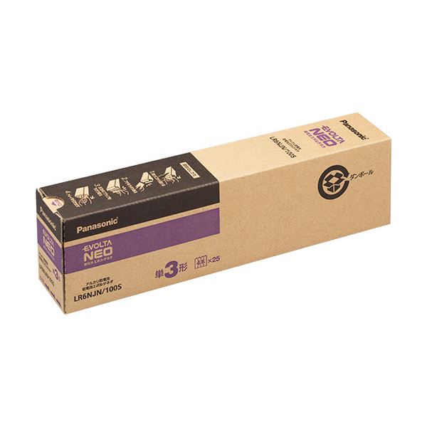 パナソニック アルカリ乾電池EVOLTAネオ 単3形 LR6NJN/100S 1箱(100本) (代引不可)