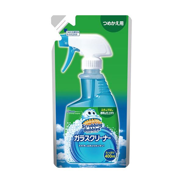 (まとめ) ジョンソン スクラビングバブル ガラスクリーナー つめかえ用 400ml 1個 【×30セット】 (代引不可)