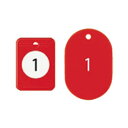 (まとめ)オープン工業クロークチケット(1〜20)赤 BF-150-RD 1パック【×2セット】 (代引不可)