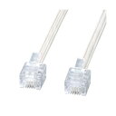 (まとめ) サンワサプライ エコロジー電話ケーブル6極4芯 ホワイト 10m TEL-E4-10N2 1本 【×10セット】 (代引不可)(2)