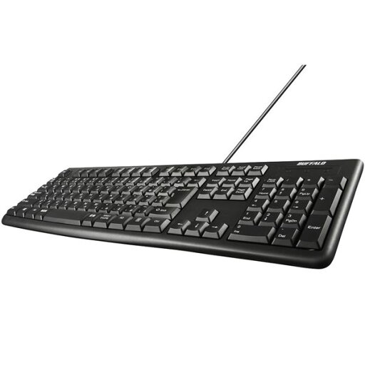 バッファロー(サプライ) USB接続 有線スタンダードキーボード ブラック BSKBU100BK (代引不可) バッファロー(サプライ) USB接続 有線スタンダードキーボード ブラック BSKBU100BK (代引不可)