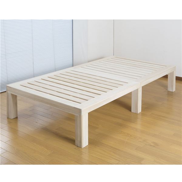 総桐ステージ すのこベッド シングル (フレームのみ) 幅100×奥行200×高さ37cm 木製 桐材 通気性 組立品 ベッドフレーム (代引不可)