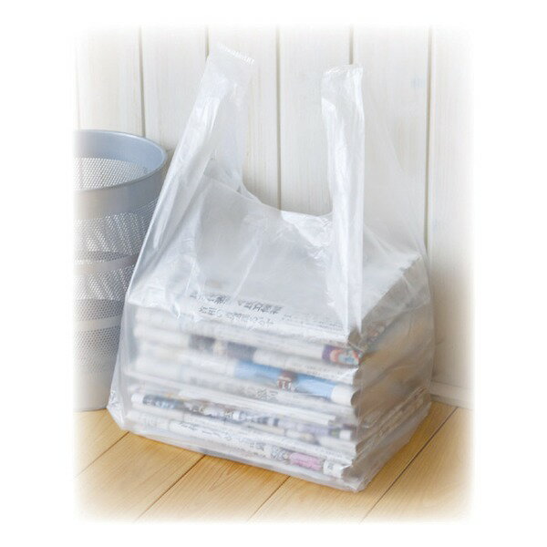 新聞・雑誌 整理袋 100枚組 約幅33×奥行22×高さ（持ち手含む）60cm ポリエチレン 日本製 生活用品 日用..