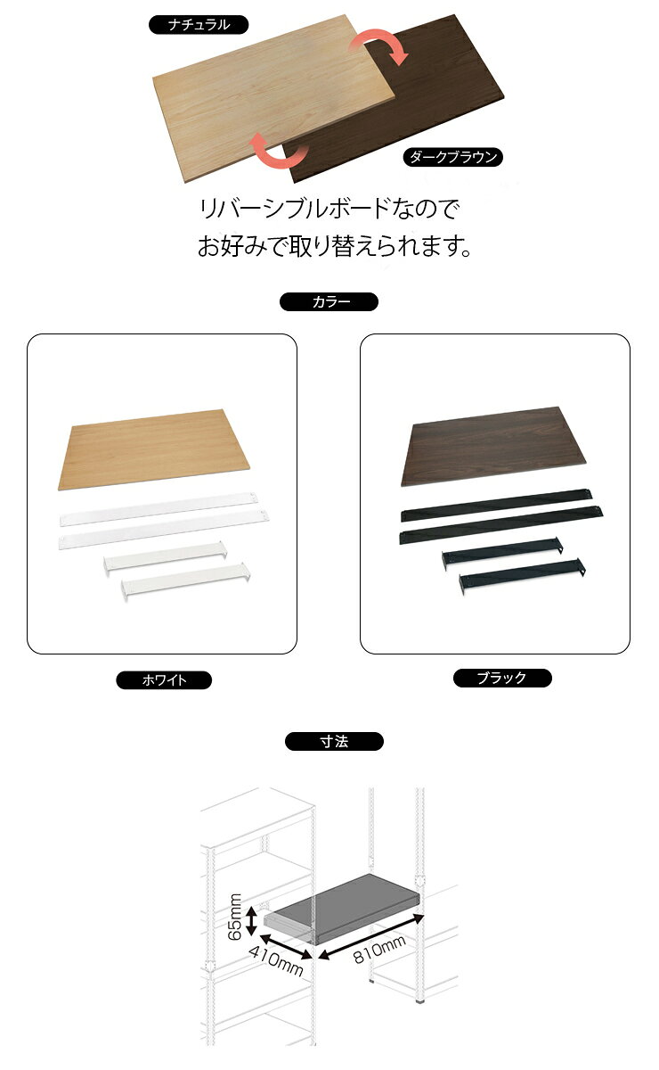 耐荷重50kg！ ラック 連結用棚板 3連用 机 デスク ラック シェルフ 棚 メタル&ウッド リモートワーク 在宅 リモート PCデスク テレワーク モダン シンプル おしゃれ 韓国インテリア 車庫 作業用(代引不可)【送料無料】 rcmd-34302819 リコメン堂 サンプル画像2