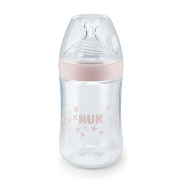 NUK ヌーク ネイチャーセンスほ乳びん(ポリプロピレン製) 260ml/シリコーン/ピンク FDNK04204144