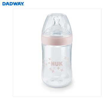 NUK ヌーク ネイチャーセンスほ乳びん(ポリプロピレン製) 260ml/シリコーン/ピンク FDNK04204144