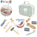 PolarB デンタルセット 天然木 積み木 出産祝い ポーラービー ビーギフト クリスマスプレゼント つみき 子供 男の子 女の子 知育玩具 誕生日ギフト お祝い キッズ ごっこ遊び【送料無料】