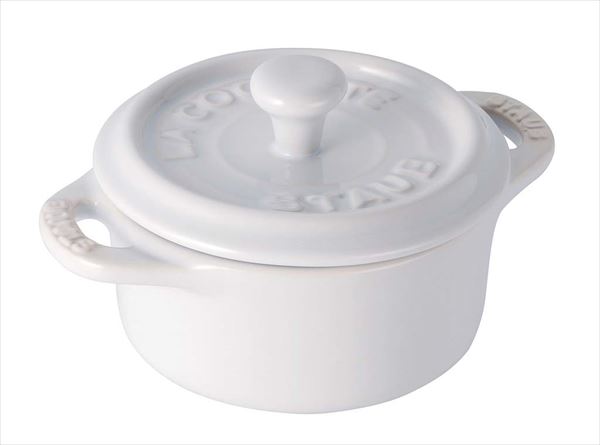 ストウブ セラミック ミニラウンドココット ホワイト 40511-083(代引き不可)【送料無料】