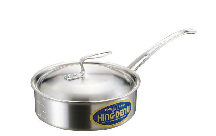 ニューキングデンジ 浅型片手鍋（目盛付）15(代引き不可)【送料無料】