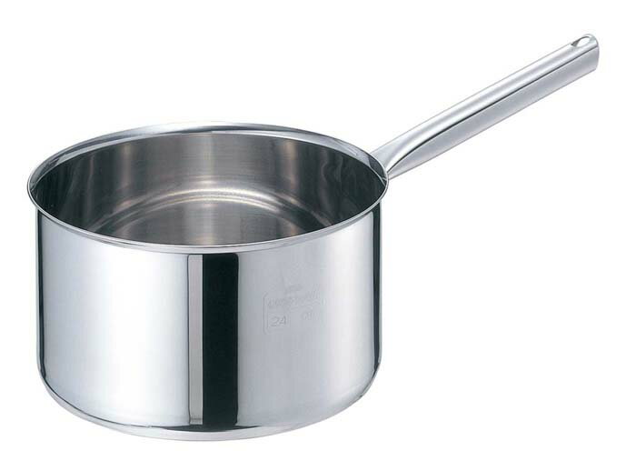 IH/煤气两者对应 - EBM　モリブデンジ　深型片手鍋　18　蓋無(代引き不可)【送料無料】