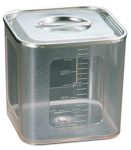 UK ポリカーボネイト 角型キッチンポット (目盛付) 13.5cm(代引不可)【送料無料】