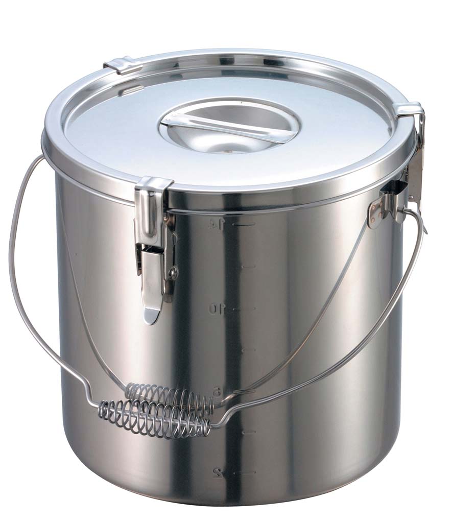 【商品説明】●フック：3箇所 【内寸】φ180×H180 【容量】4L【材質】18-8ステンレスシリコンゴム【代引きについて】こちらの商品は、代引きでの出荷は受け付けておりません。【送料について】北海道、沖縄、離島は送料を頂きます。