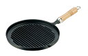 南部鉄 木柄グリルパン 25cm 23029(代引不可)【送料無料】
