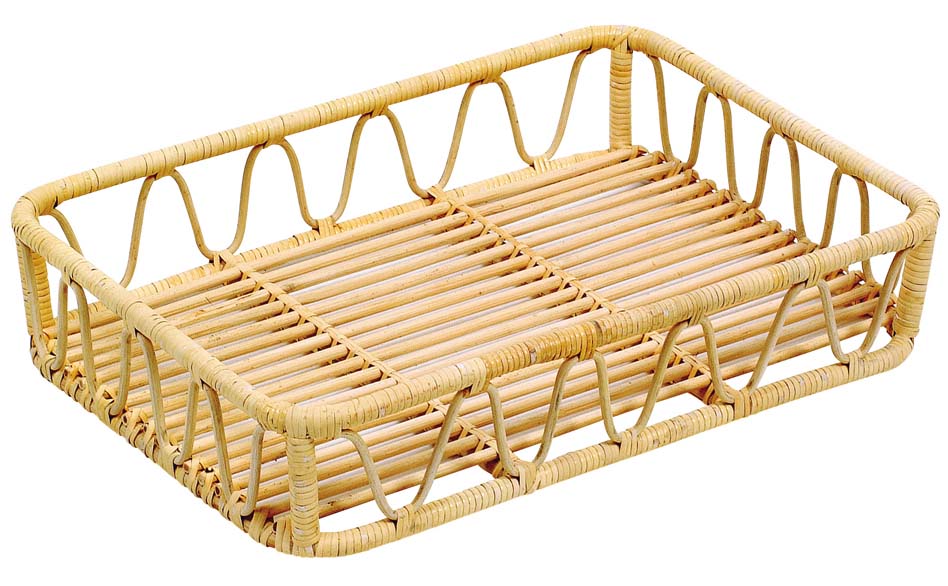 籐製 芯盛カゴ 角長深 16-772(代引不可)【送料無料】