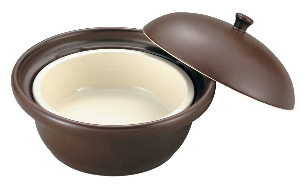 【商品説明】●和・洋・中いろいろな料理に使える万能鍋。料理の温め直しも、萬来鍋ならできたての味です。●用途。豆腐、変わり豆腐(ごま、ゆず、しそ、温泉玉子豆腐等)。ゆば・点心・海鮮蒸し・茶碗蒸し・蒸し物全般●適正内鍋容量：125〜200cc【外寸】外鍋：φ165×H110 内鍋：φ125×H40 【容量】外鍋：450cc・内鍋：300cc【材質】外鍋・内鍋：耐熱セラミック蓋：陶器【代引きについて】こちらの商品は、代引きでの出荷は受け付けておりません。【送料について】北海道、沖縄、離島は送料を頂きます。