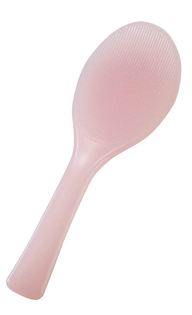 魔法のしゃもじ (スケルトン) 溝付 ピンク 20.5cm 抗菌(代引不可)