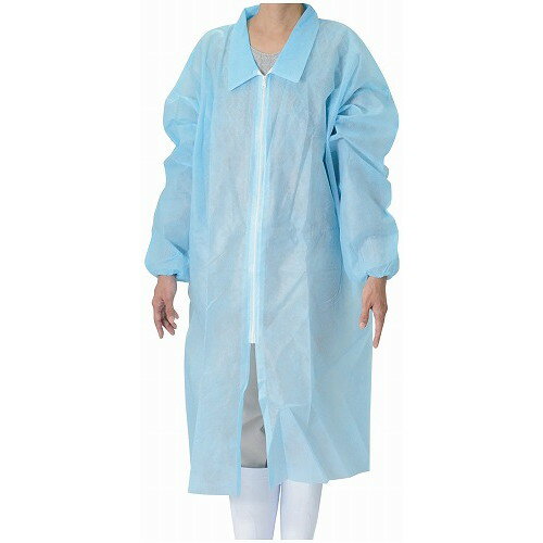 Rakuten - 不織布 ガウンブルー(50枚入)ジッパー付 L(代引不可)【送料無料】