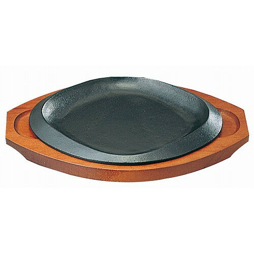 SN 鉄 ステーキ皿 菱丸 25cm(代引不可)【送料無料】