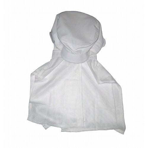 頭巾帽子 ケープ付タイプ 9-1011 白 L(代引不可)【送料無料】