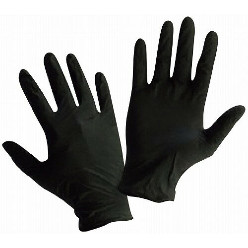 Rubber Gloves - ニトリル手袋 ブラック N460 パウダーフリー(100枚入)M(代引不可)【送料無料】