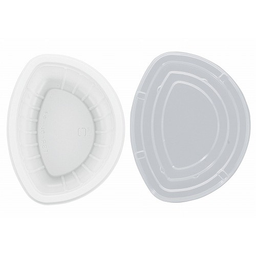 夢彩ごぜん TSR-カレー容器用中子(50枚入)本体・蓋セット 白(代引不可)【送料無料】