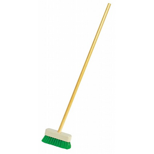 木柄 デッキブラシ ナイロン 18cm(代引不可)【送料無料】