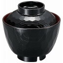 耐熱ABS ピース亀甲椀(中)黒内朱 φ98×H93 6-197-5(代引不可)【送料無料】