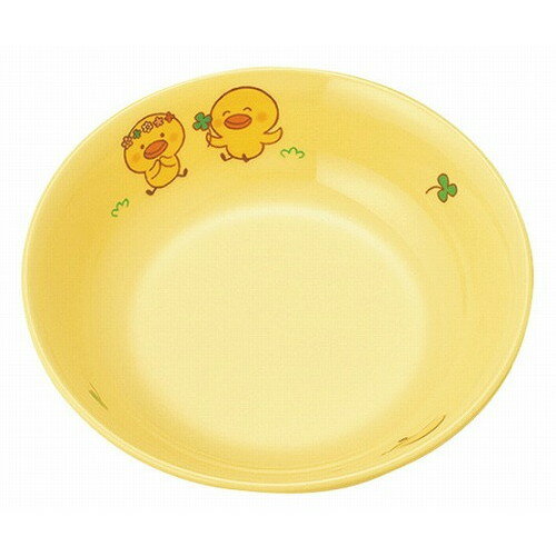 乐天商城 - メラミン 子供食器 ひよこぐみ 丸深皿 12cm イエロー D62HIY(代引不可)