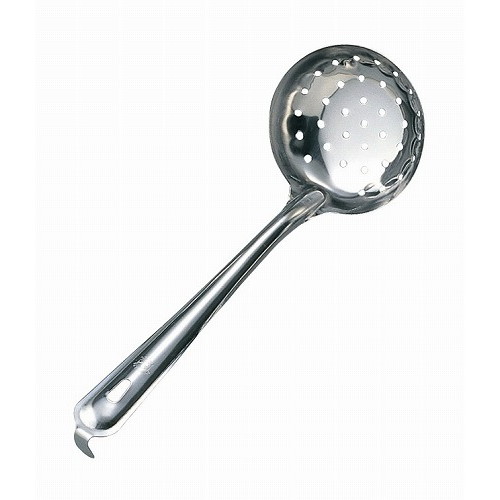 18-0 穴明 杓子 8.2cm 共柄(カギ付)小(代引不可)【送料無料】