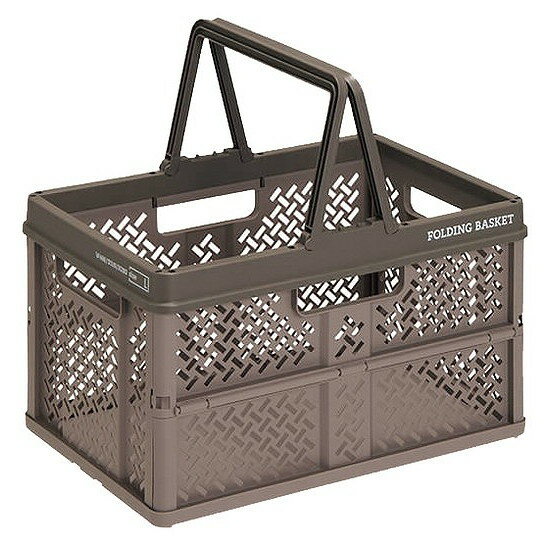 プロフィックス 折りたたみバスケット ハンドル付 L グレー ディスプレイ用品 コンテナー(代引不可)【送料無料】