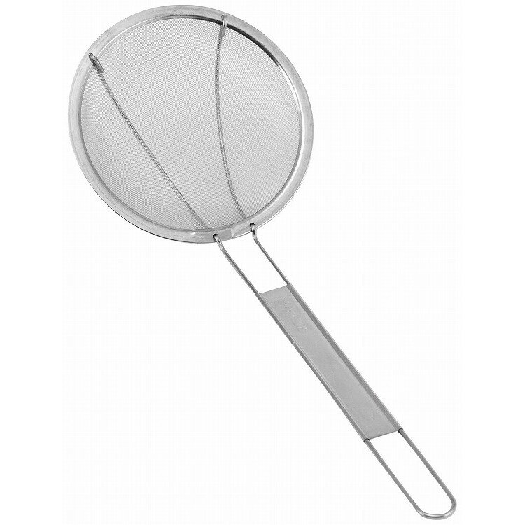 ステンレス シンプル丸カス揚げ 10cm 細目 ギョーザ・フライヤー カス揚げ(代引不可)