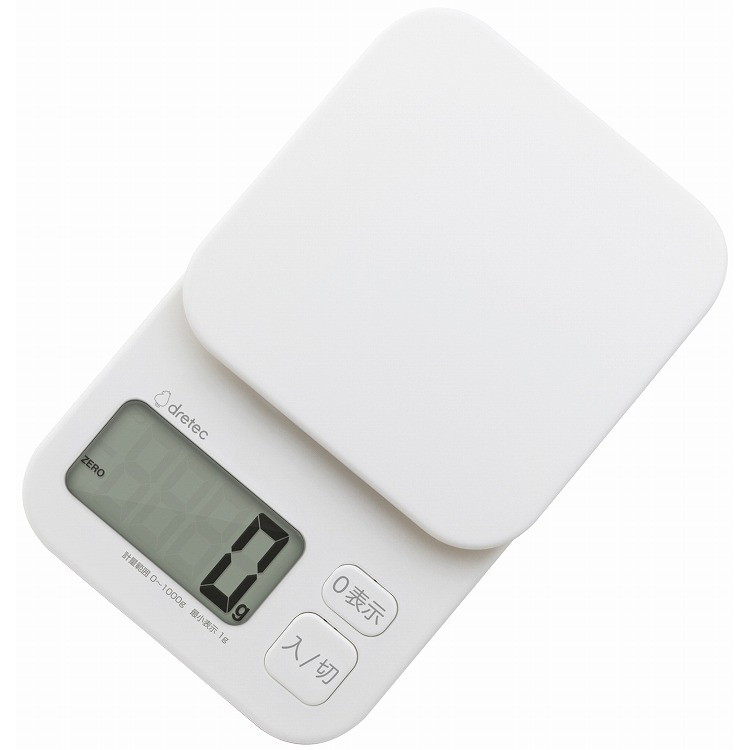 ドリテック デジタルスケール「トルテ」1kg KS-632WT ホワイト ハカリ デジタルスケール(代引不可)【送..