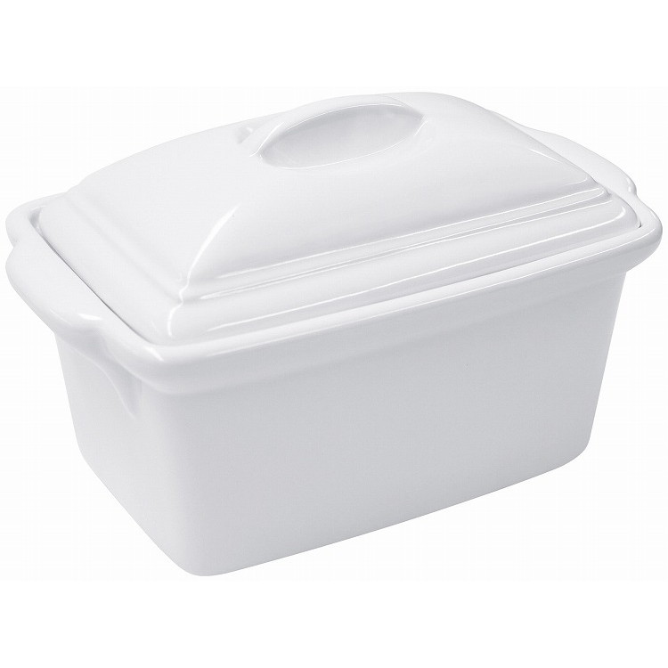 陶器製 ホワイトテリーヌ S(新) オーブンウェア テリーヌ(代引不可)【送料無料】