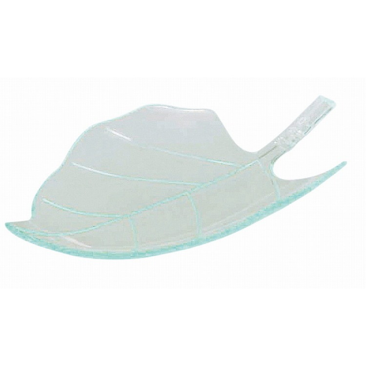 ソリア リーフプレート(50入)クリアグリーン PS32140 ビュッフェ・宴会 皿(代引不可)【送料無料】