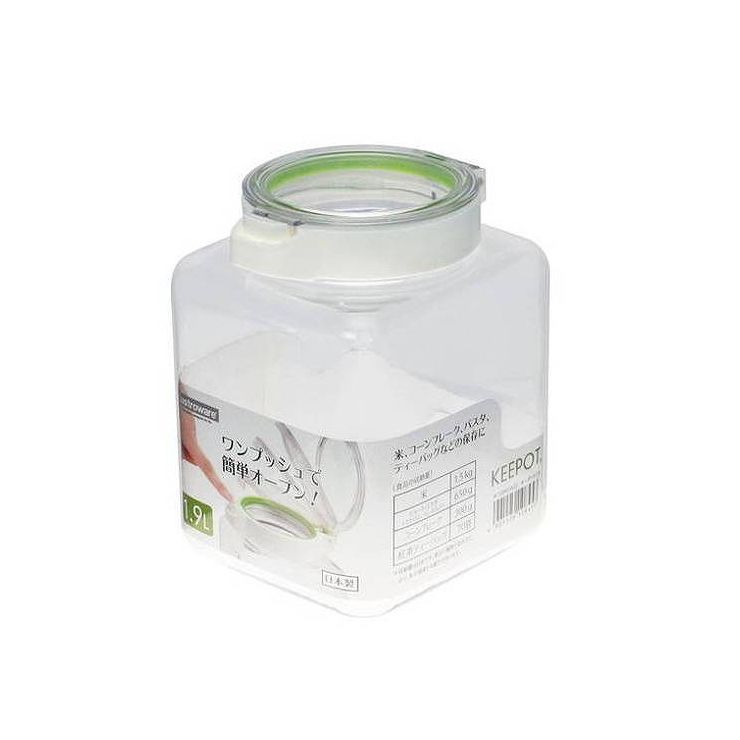 岩崎工業 食品保存容器 キーポット 1.9L ホワイトグリーン A-1084WG