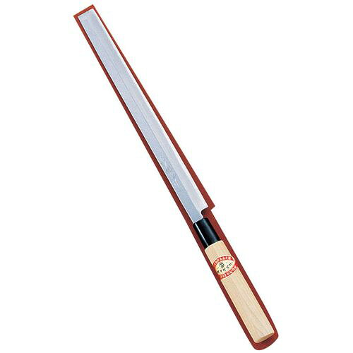 堺孝行 霞研 蛸引 36cm ATK28036 JANコード 4582226391743●サイズ(cm):36●全長(mm):525●重量(g):220●背厚(mm):4.0■※庖丁の表示サイズは、マチ付庖丁は刃先からマチまで、 マチなし庖丁は刃渡り寸法となっております。■堺 孝行作 霞研安来の鋼を使用し、廉価でお届けする普及品の和庖丁です。【送料について】北海道、沖縄、離島は送料を頂きます。