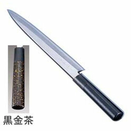 インテックカネキ 歌舞伎調和包丁 忠舟 柳刃 33cm 黒金茶 ATD0110【送料無料】