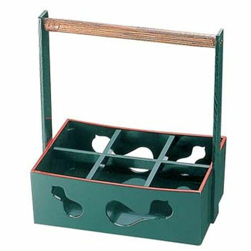 福井クラフト 木製ビール運び(6本入) グリーン天朱 81291220 RFI1901【送料無料】