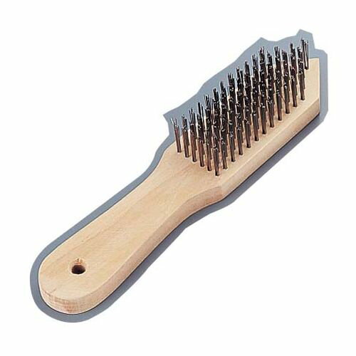 松田栄 18-0ワイヤーブラシ （大） DBL02 JANコード 4977864110090●全長×幅(mm):238×45●重量(kg):0.109●材質：ステンレス・木柄【送料について】北海道、沖縄、離島は送料を頂きます。