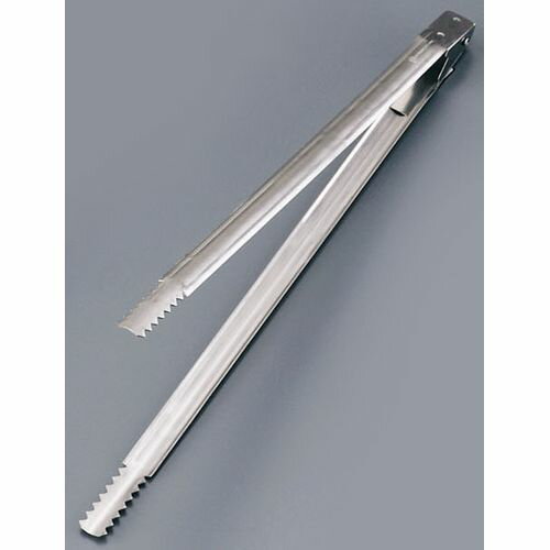 若林工業 18-0バネ付 炭バサミ 365mm BSM03365