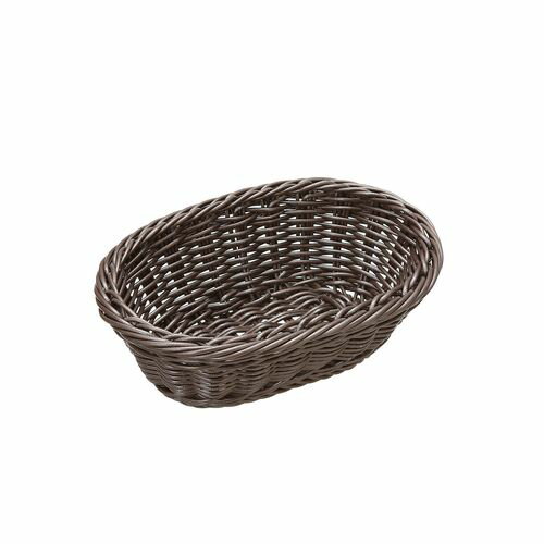 萬洋 樹脂バスケット 小判型 こげ茶 91-069C WBS7703