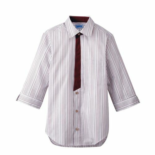 サンペックスイスト 男女兼用七分袖シャツ L BT-3121 エンジ SSY3804【送料無料】