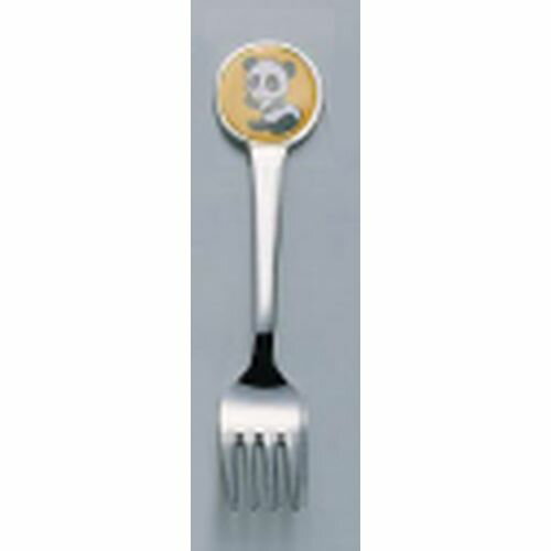 高山工業丸型パンダお子様フォーク黄...