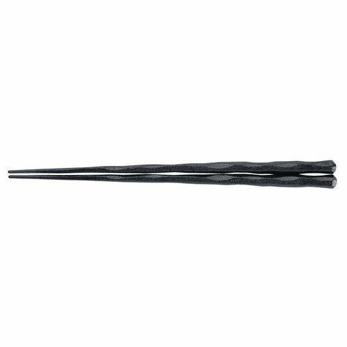Chopsticks Sets - 福井クラフト PBT六角一刀彫箸(10膳入)黒乾漆 22.5cm 90030741 RHSE201【送料無料】