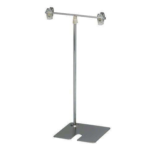 信越 POPスタンドクリップ Cタイプ（メッキ） PPTE201 JANコード 4905001356445●間口×奥行×高さ(mm):200×135×360~700●材質：スチール■・ワンタッチ高さ調節ストッパー付。■・支柱がコーナーにあるため冷ケースやワゴン等の スペースを有効活用できます。【送料について】北海道、沖縄、離島は送料を頂きます。