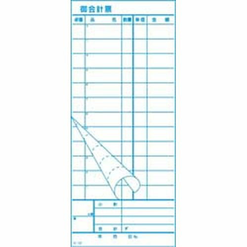 大黒工業 会計伝票 2枚複写 K-12（50枚組×10冊入） PKIB402 JANコード 4975139557335●メーカー品番:K12●幅×高さ(mm):90×211●入数:□100●材質：紙■会計伝票-2枚複写(50枚組)-1枚目:ミシン12本・白2枚目:ミシンなし・白【送料について】北海道、沖縄、離島は送料を頂きます。